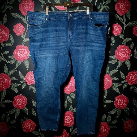 Hot Topic HTDenim NWT Women's 26 Indigo Low-Rise Skinny Jeans Stretch Denim - Picture 1 of 9
